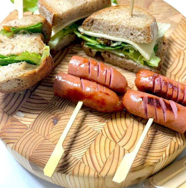 대나무 손잡이꼬지 꼬치 10cm 100개 캠핑 소세지 햄버거 일회용 나무 꼬치 막대 꽂이 제품 이미지