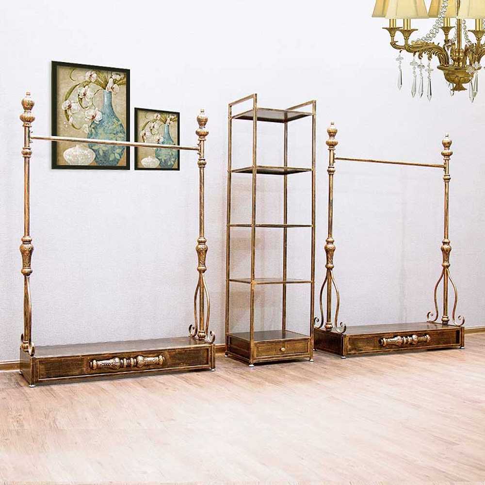 의류매장 골드 행거 스탠드옷걸이 백화점행거 전시 120x175cm - 상세 이미지 4