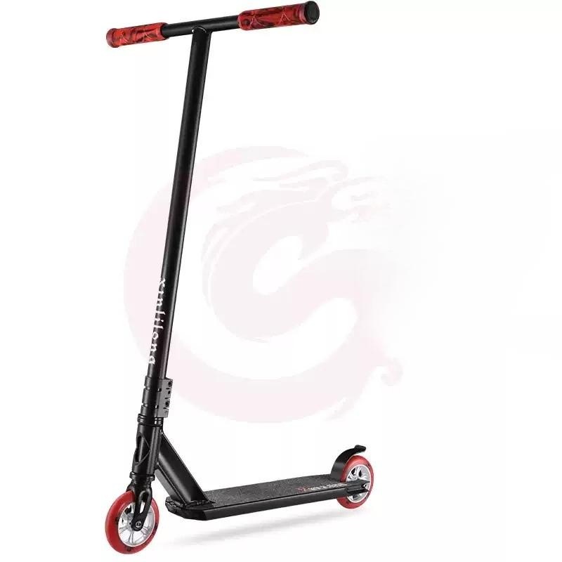 스턴트스쿠터 묘기용 어른용 묘기 두발킥보드 핸들바회전 흑적 X02AT 85CM - 상품 이미지