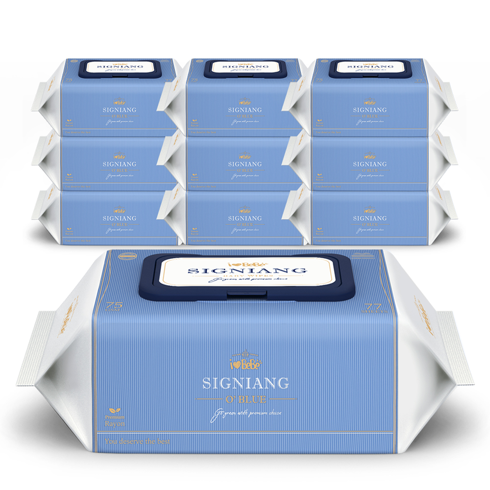 아이러브베베 시그니앙 오블루 75g엠보 아기물티슈 77매, 10개