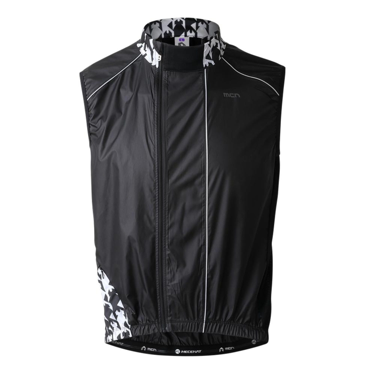 MCN 자전거 질렛 바람막이 조끼 콘트래스트 블랙&화이트