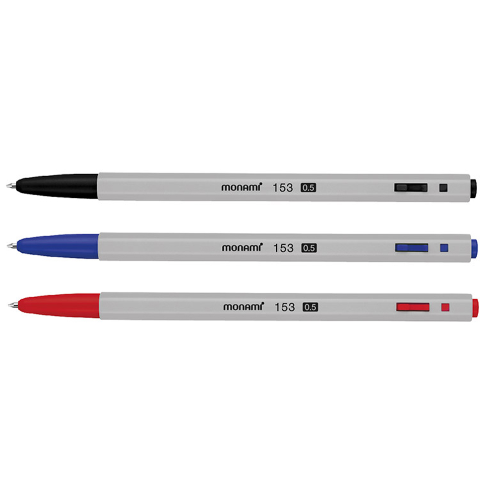 모나미 BP 153 볼펜 0.5mm 낱개 유성펜 칼라잉크 : 오피스존