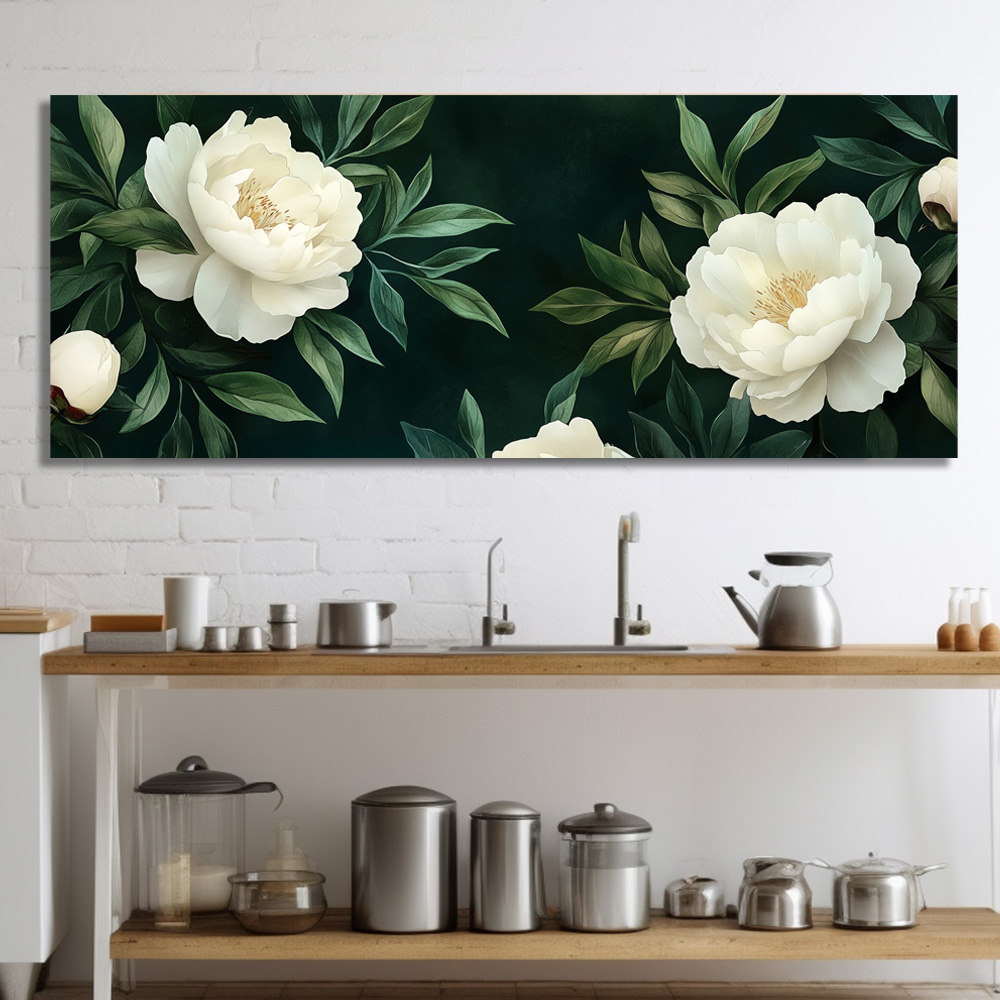 화사한모란 150x60cm 캔버스액자 모란꽃 - 상세 이미지 5
