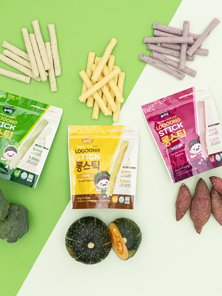 퓨어잇 유기농 아기과자 5봉 롱스틱 외 아이 간식 야채링 쌀 떡뻥 유아