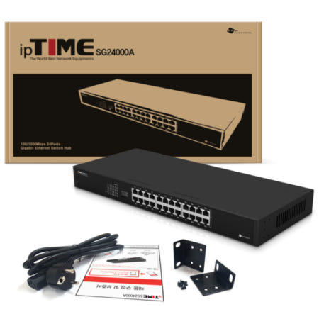 SG24000A 1000BASE-T 24포트 1000Mbps 기가급 랙마운트 스위칭허브
