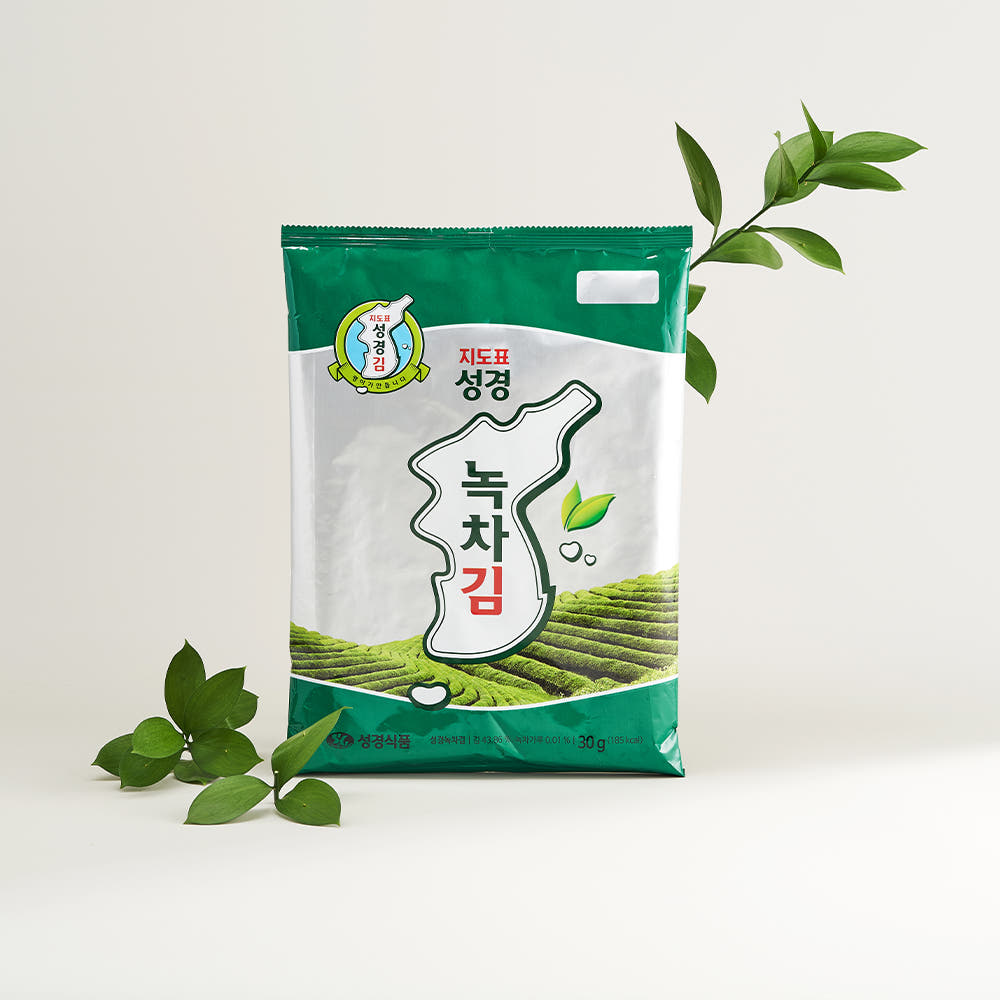 [성경김본사] 지도표 잘라먹는 녹차 전장김 30g, 1개 - 상품 이미지