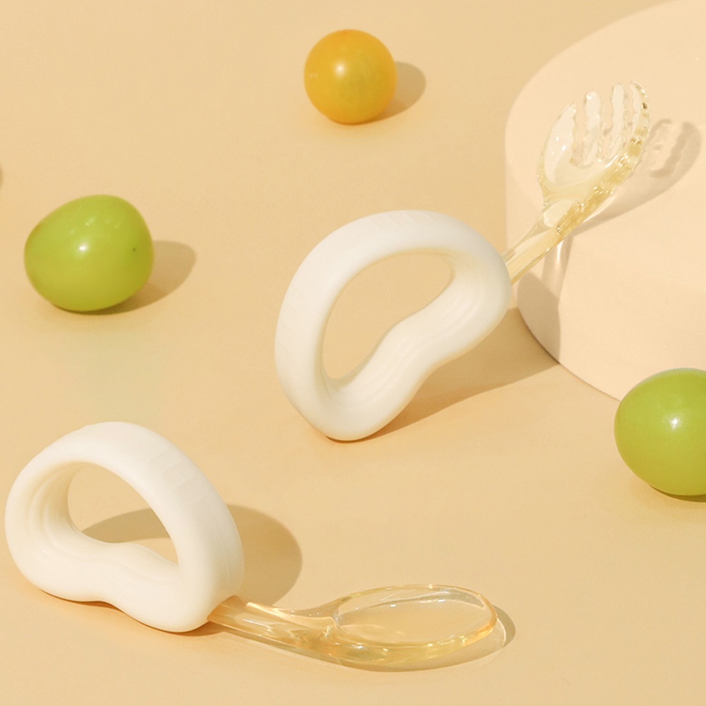 베이비팜 자기주도 이유식 스푼 포크 세트 초기 중기 아기 어린이 유아 수저 숟가락 PPSU