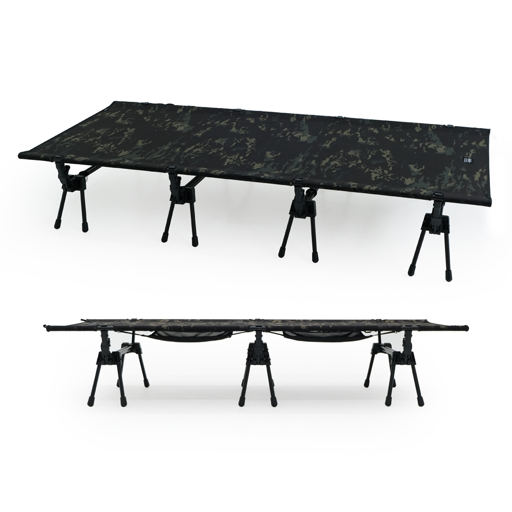 버잭 멀티플레이스 코트 M 야전침대 캠핑 경량 와이드 블랙 이미지 2