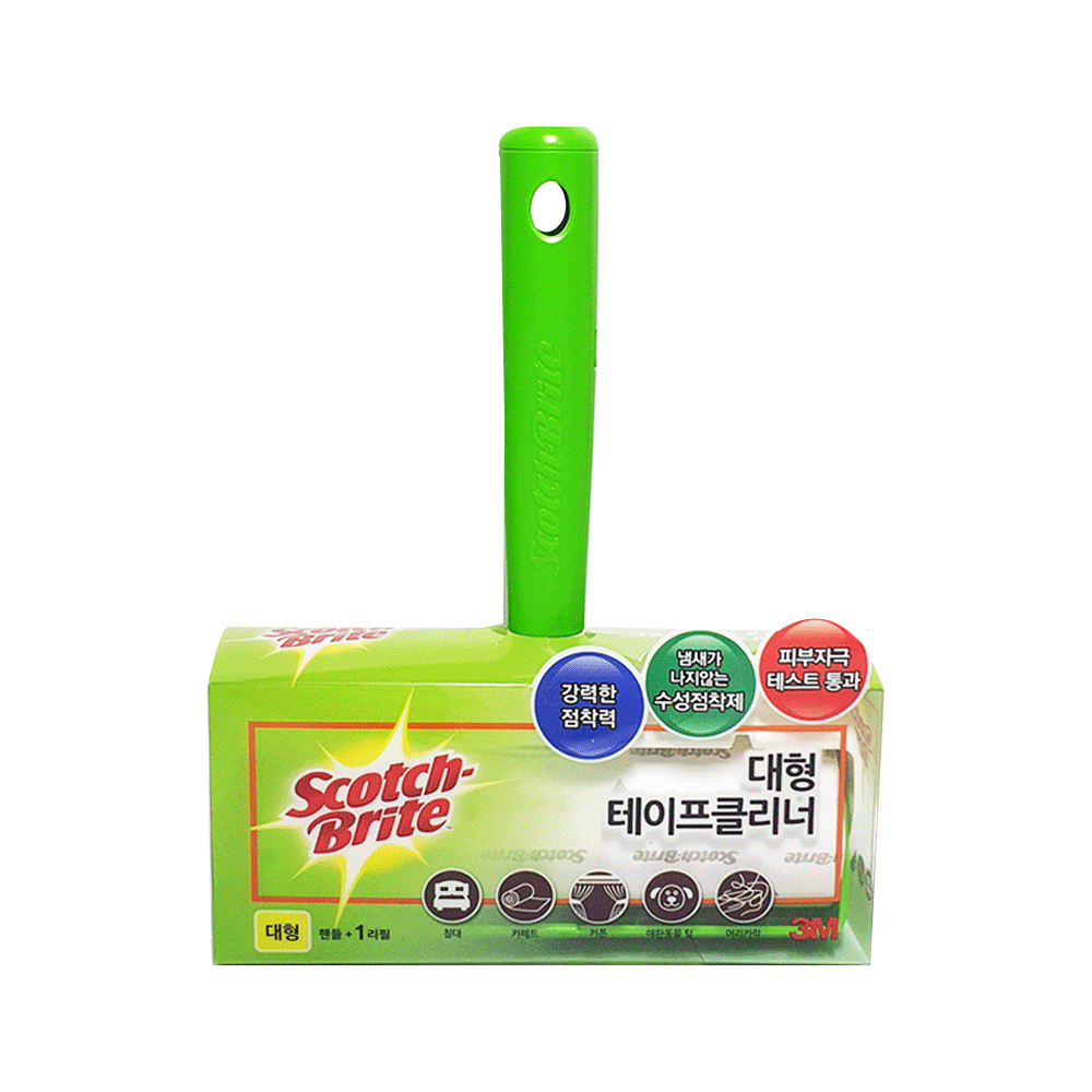 3M 돌돌이 테이프클리너 고양이 옷먼지제거 스카치브라이트 롤클리너 머리카락청소 밀대 대형