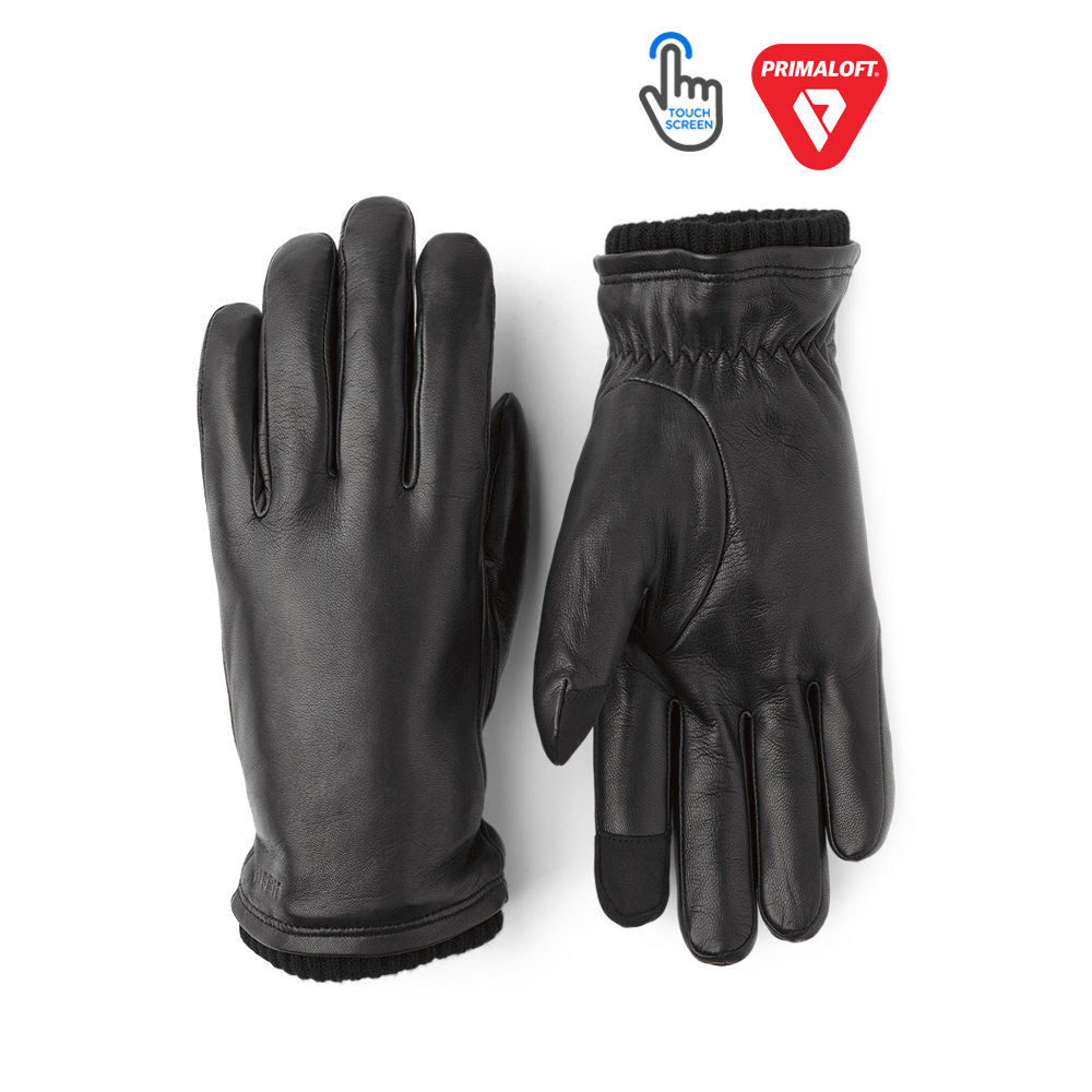 헤스트라 장갑 존 블랙 23570 100- 남자 남성 방한 스마트폰 터치 가죽