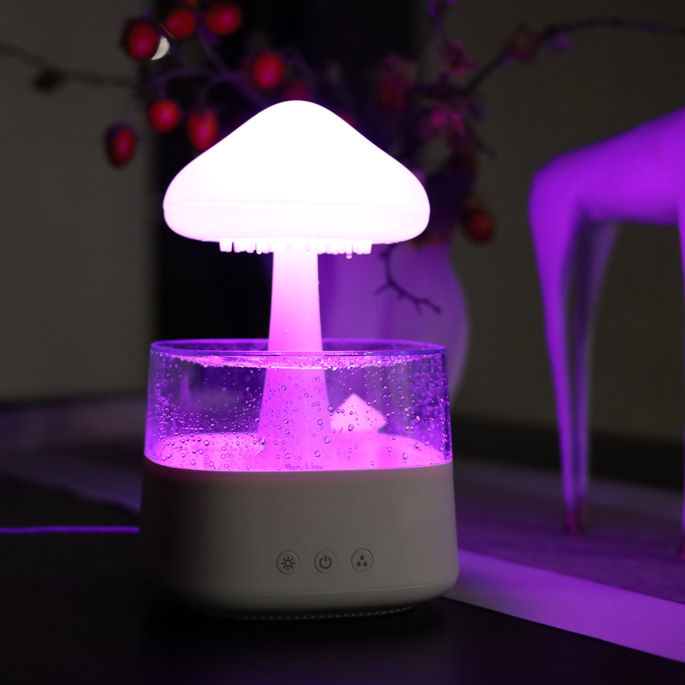 비내리는 무드등 빗소리 가습기 비소리 asmr 비구름 물멍 버섯 조명