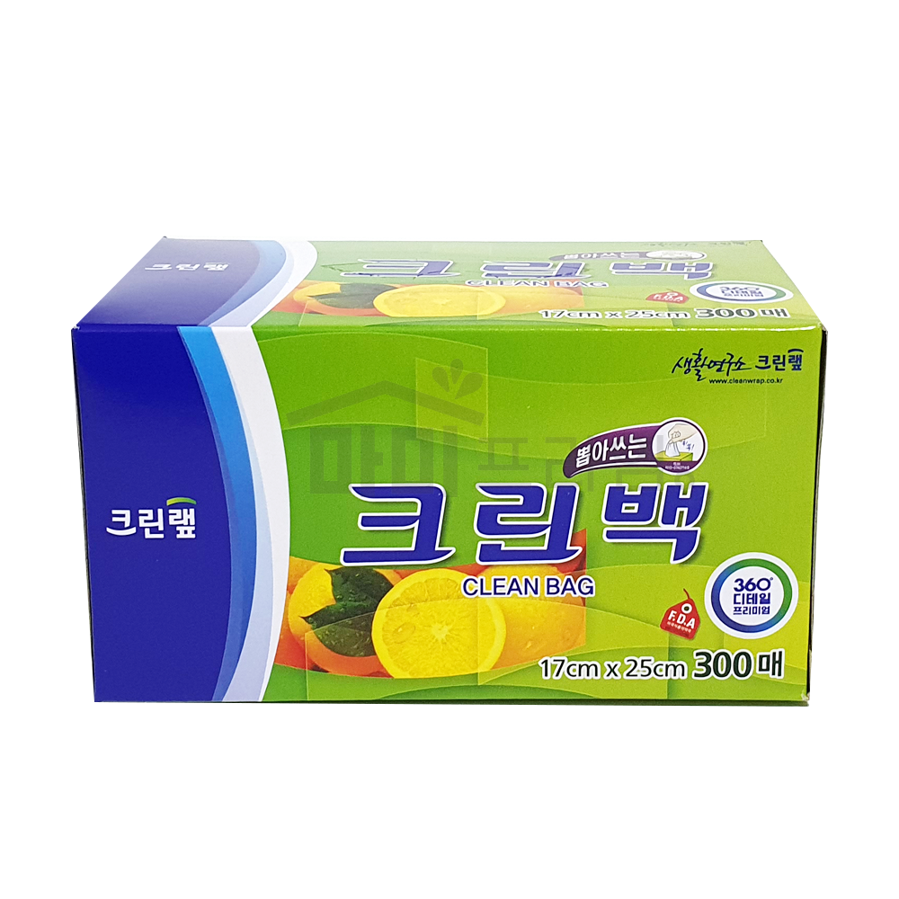 뽑아쓰는 크린백 일회용 크린팩 롤백 소 300매 - 메인 이미지