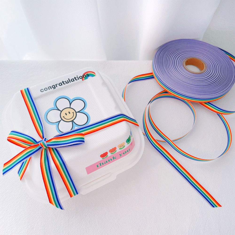 무지개 리본 끈 1cm 45m 답례품 선물 포장 리본 실사용 후기 | 효과 있을까? - 대표 이미지