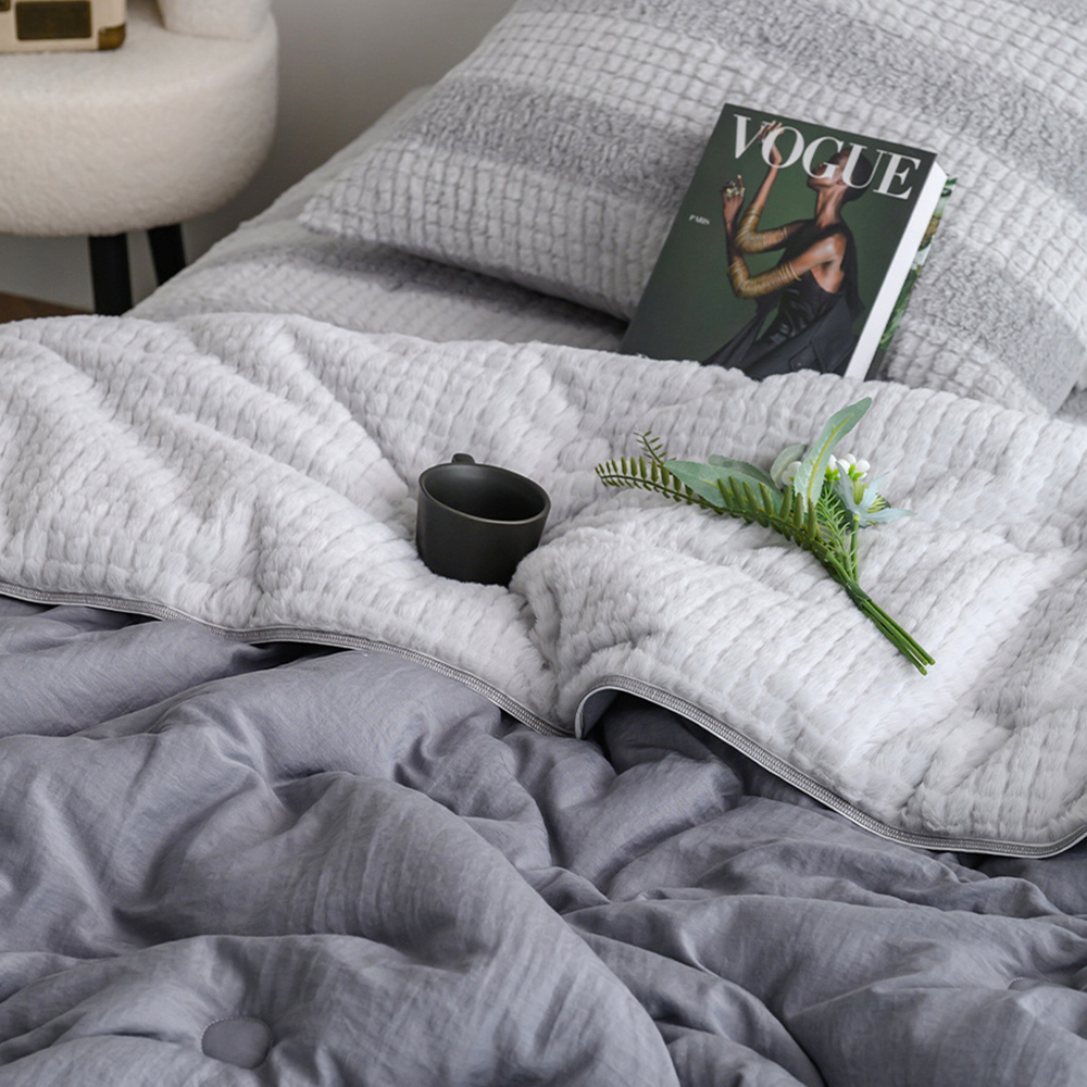 크리미 모달 극세사 차렵 겨울이불 싱글 슈퍼싱글