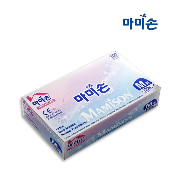 마미손 라텍스 장갑 100매 식품용 요리장갑 - 상품 이미지