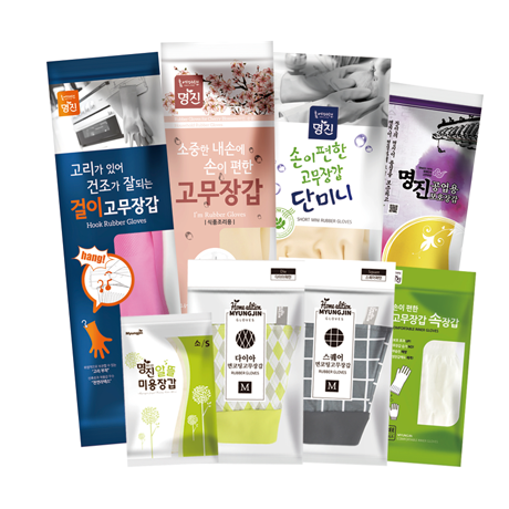 명진 고무장갑 황토숯 식품조리용 중 M - 상세 이미지 2