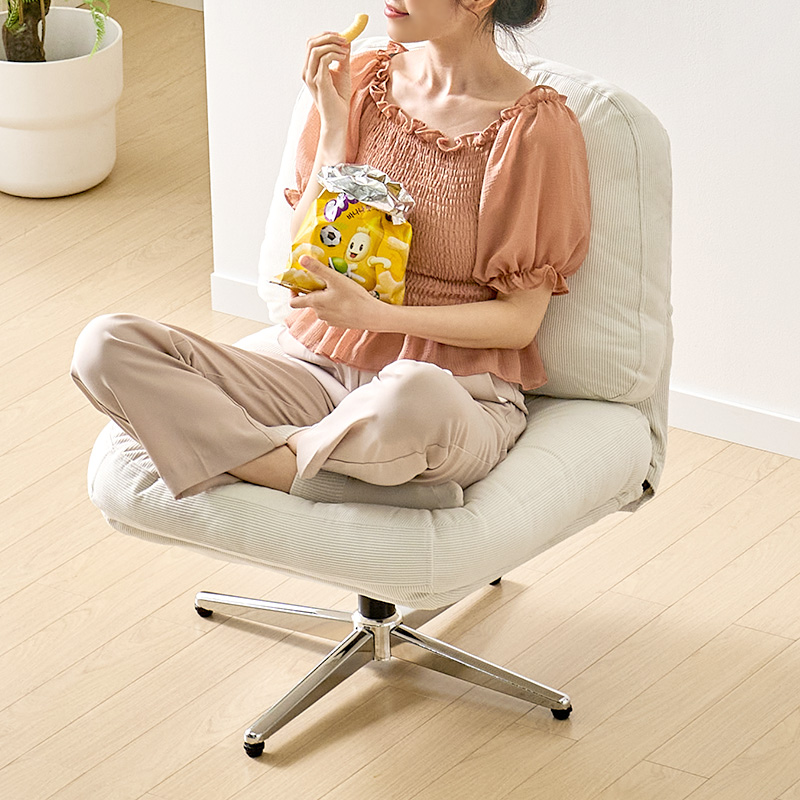 e스마트 1인용 독서 휴식 의자 회전 안락의자