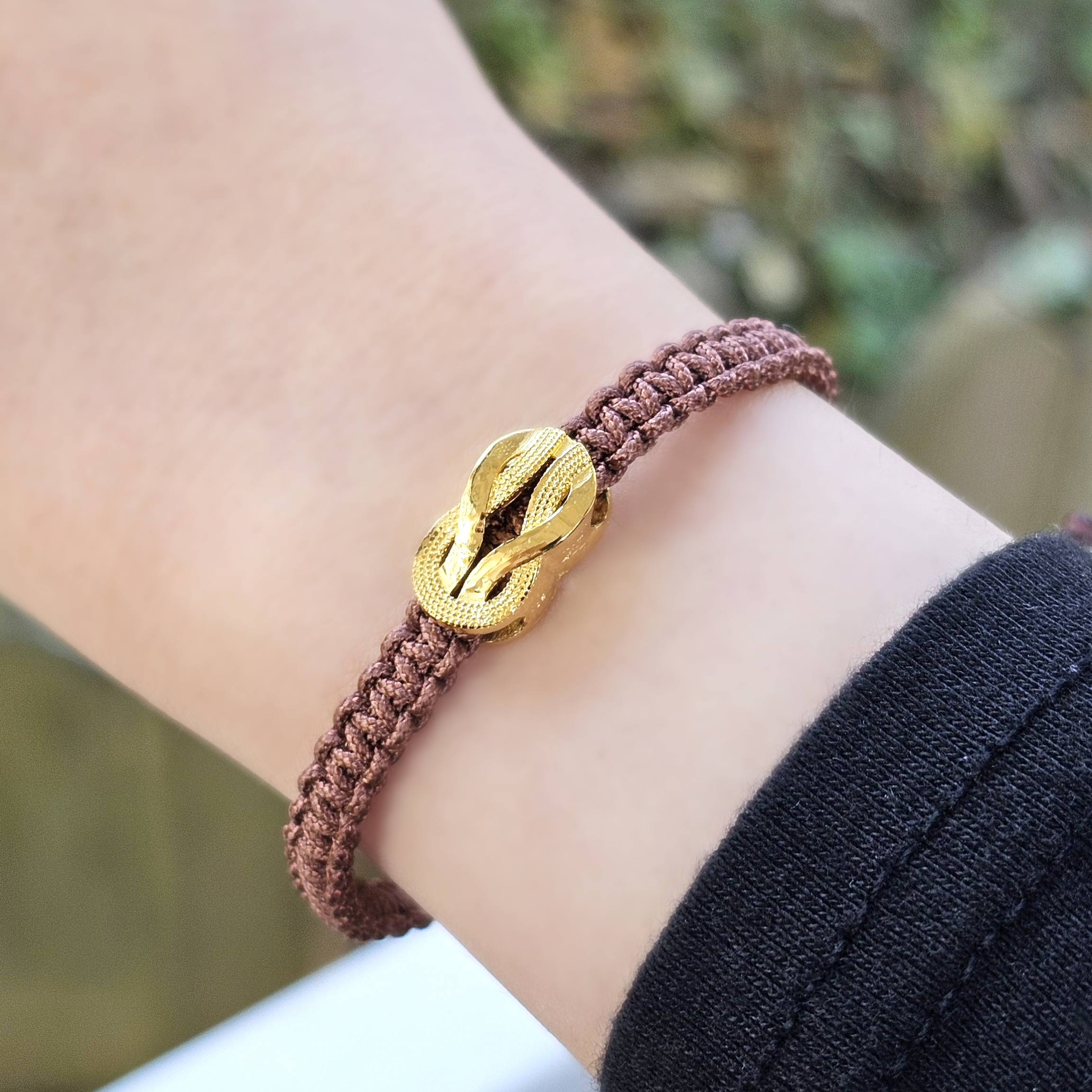 24k 뫼비우스 매듭팔찌 두줄 남자 순금팔찌