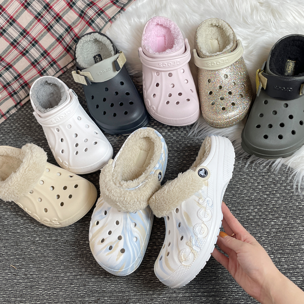 크록스 털 슬리퍼 털신 겨울 바야 라인드 방한 퍼 클로그 실내화