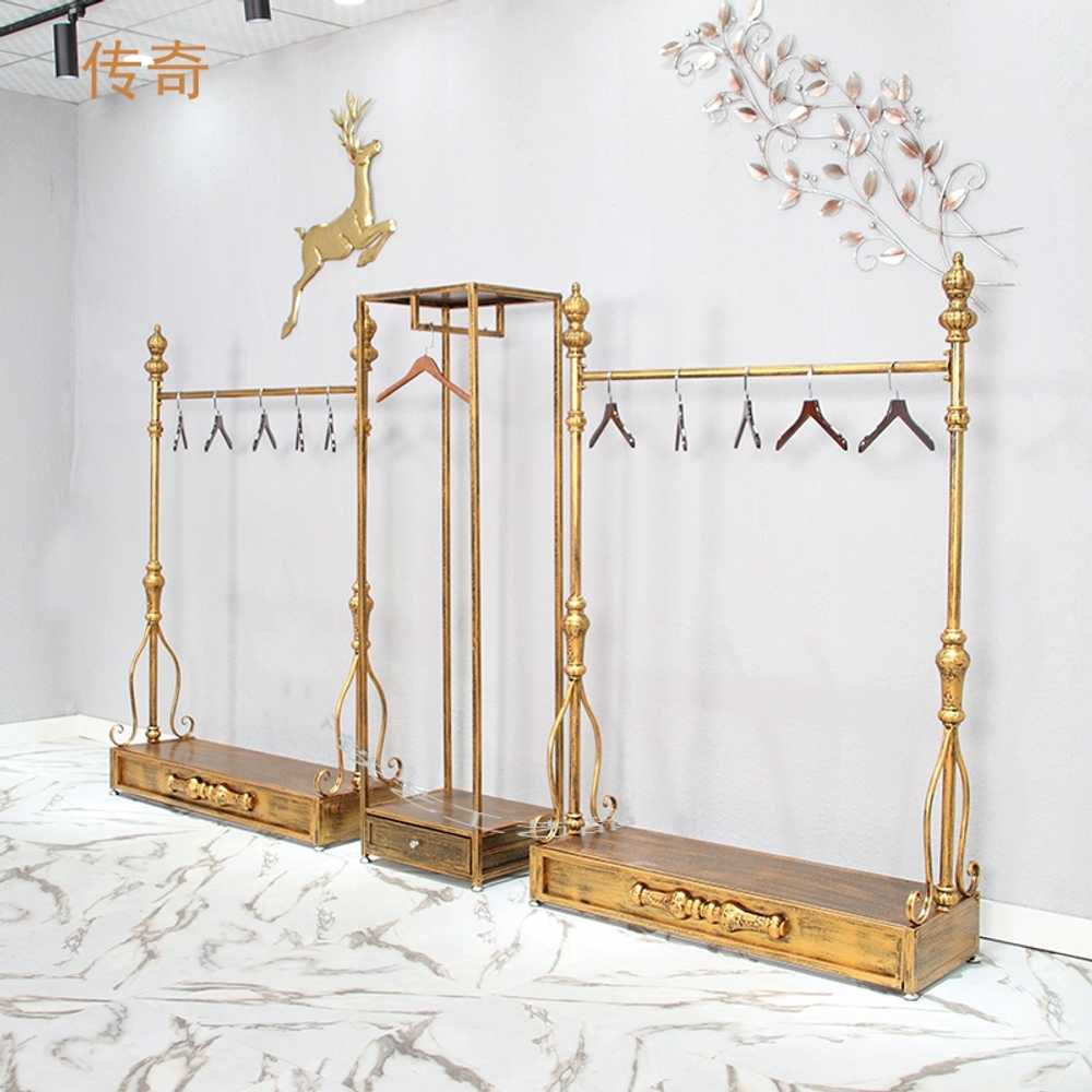 의류매장 골드 행거 스탠드옷걸이 백화점행거 전시 120x175cm - 상세 이미지 2