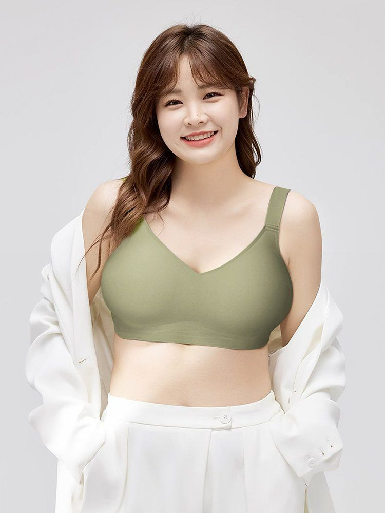 빅사이즈 브라렛 노와이어 브래지어 스포츠브라 브라탑 끈없는브라탑 튜브탑 오프숄더 탑브라 - 상세 이미지 2