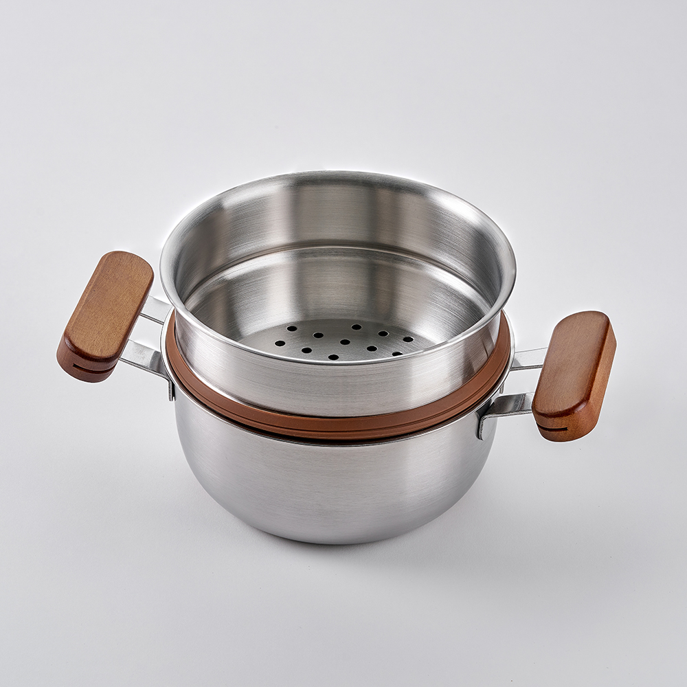 에비히슈테른 레카 우드핸들 통삼중 미니찜냄비