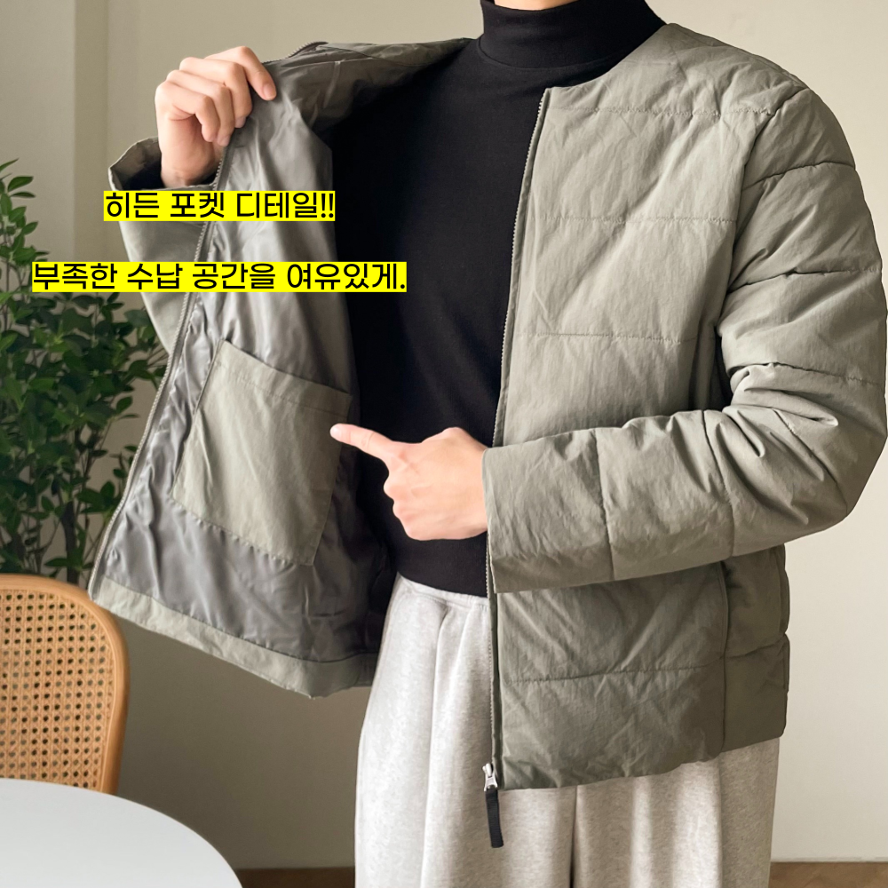 남자얇은패딩 빅사이즈경량패딩 라이트다운 - 상세 이미지 5