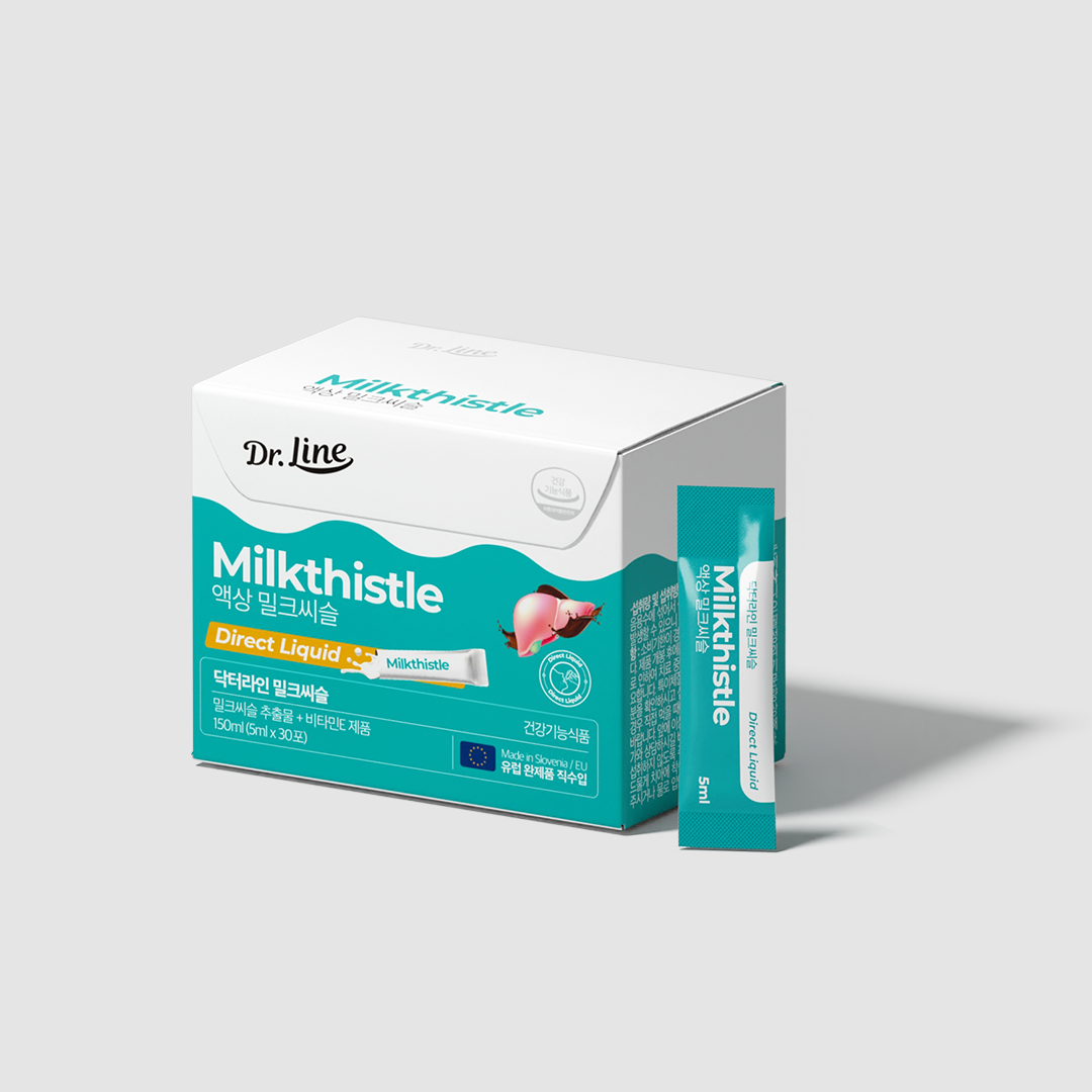 닥터라인 액상 밀크씨슬 1박스x30포 실리마린 간건강 비타민E