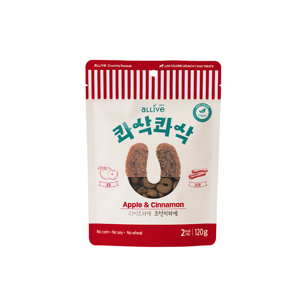 올리브 콰삭콰삭 애플+시나몬, 120g, 1개 - 상품 이미지