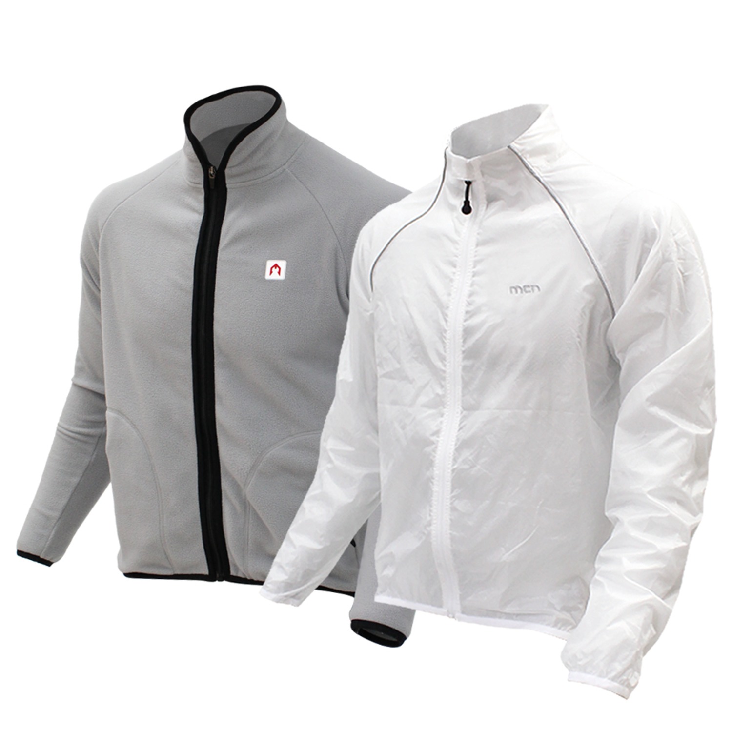 MCN 겨울 방한 방풍 자전거 바람막이+플리스 자켓 세트