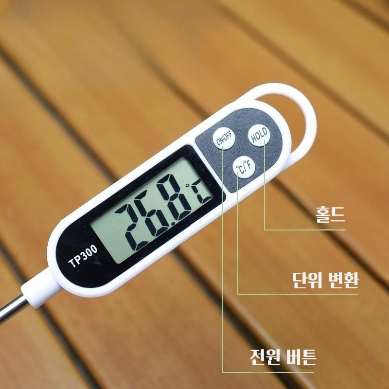 식품 온도계 LCD 디스플레이 바베큐 스테이크 조리용온도계 스테인리스 재질 - 상세 이미지 2