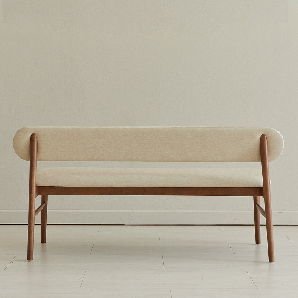 베스트리빙 오슬로 등받이 가죽타입 인테리어 3인 벤치 의자