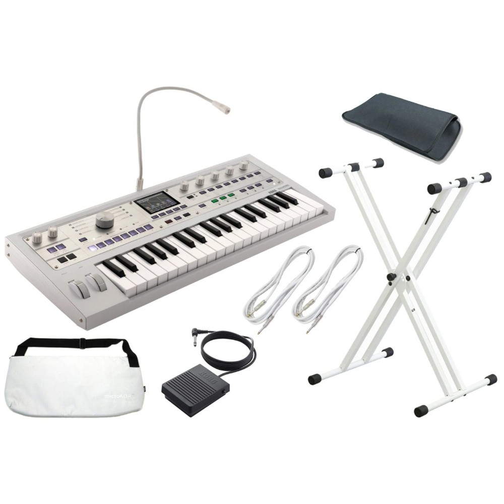KORG 코르그 신디사이저 키보드 + 스탠드 + 케이블 + 전용가방 세트 MK-2 MWH - 상품 이미지