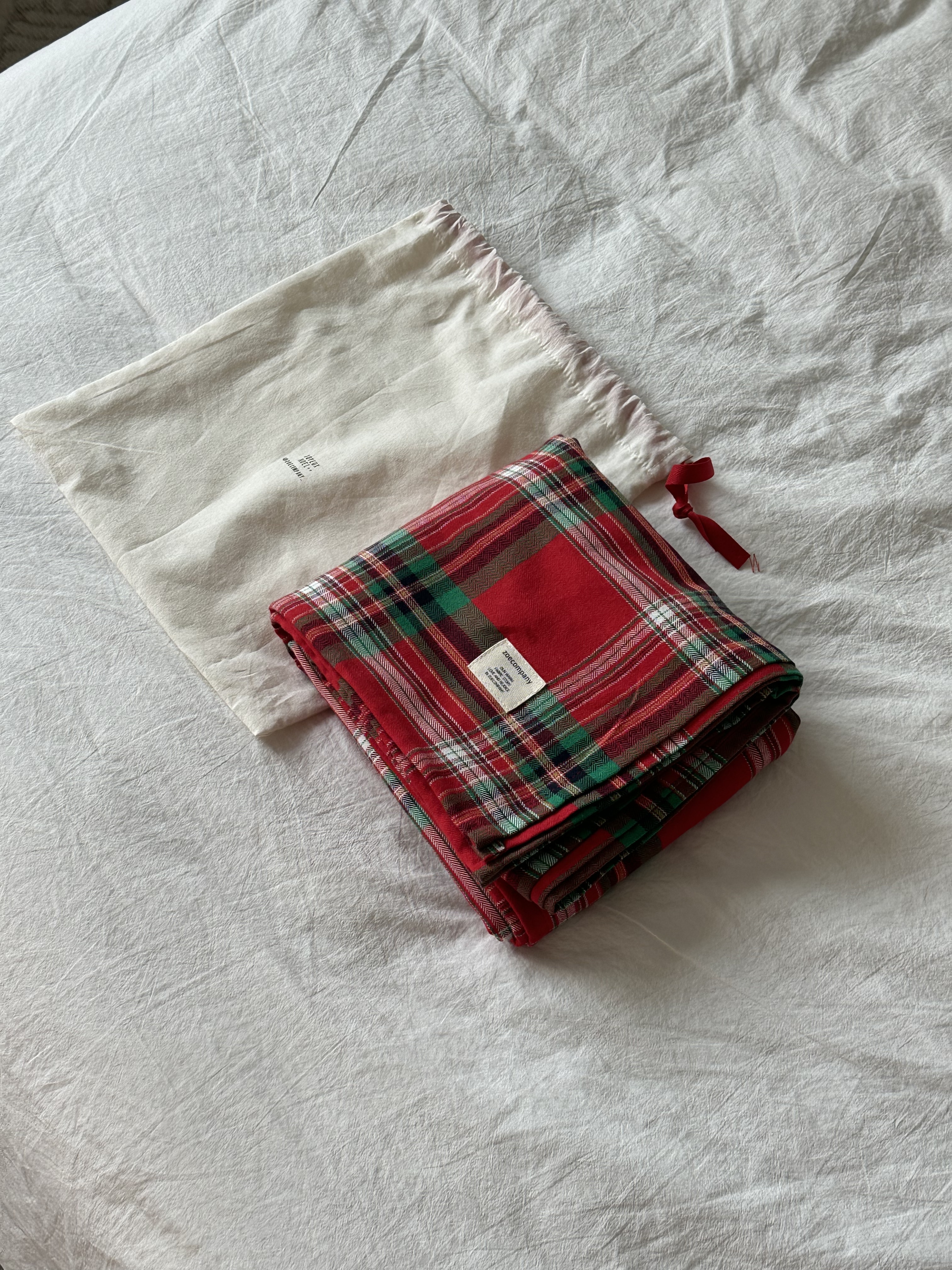 (광목파우치증정)노엘 크리스마스 테이블보 헤링본 기모 타탄체크 식탁보 덮개 캠핑