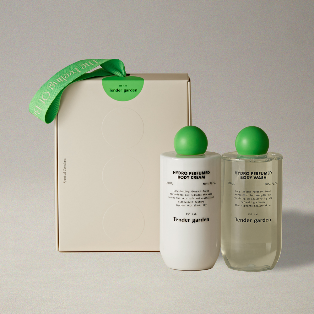 텐더가든 하이드로 퍼퓸드 바디케어 2종 선물세트(워시 300ml + 크림 300ml) - 상품 이미지