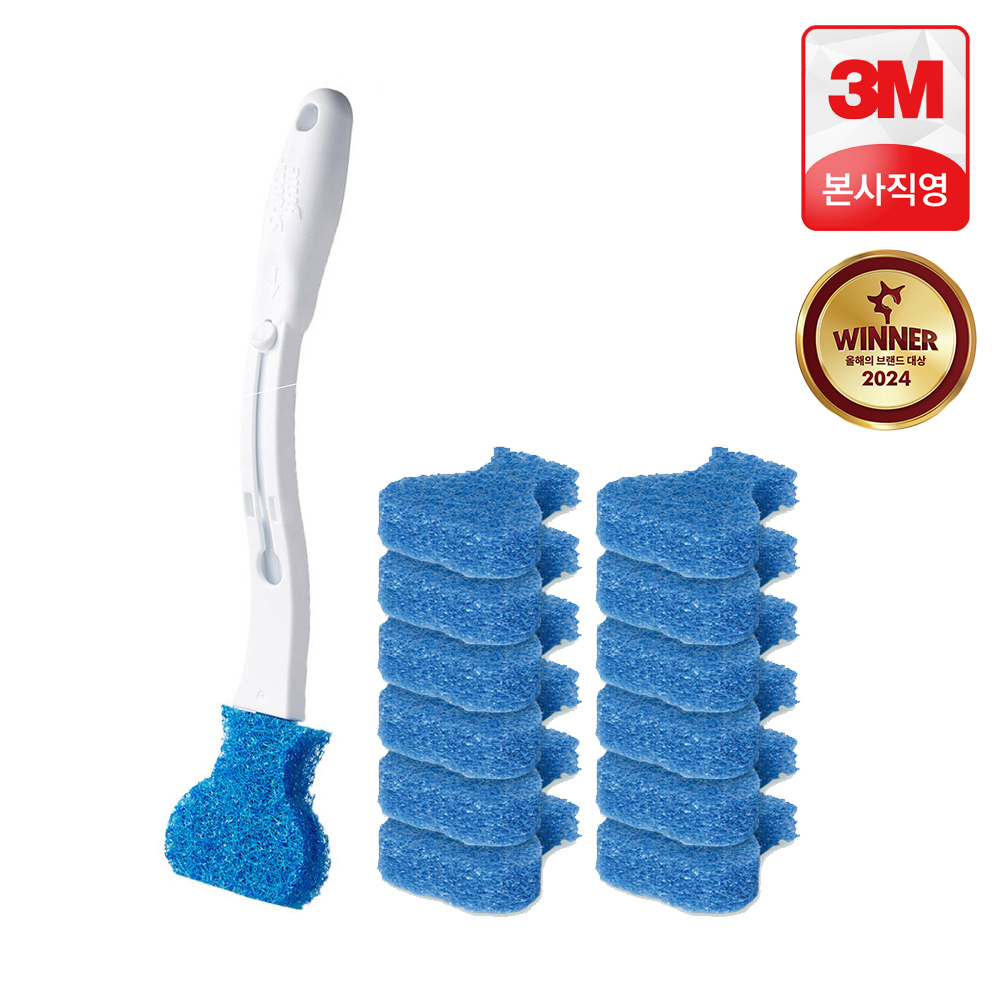 3M 스카치브라이트 변기청소용 크린스틱 핸들 + 리필 13입