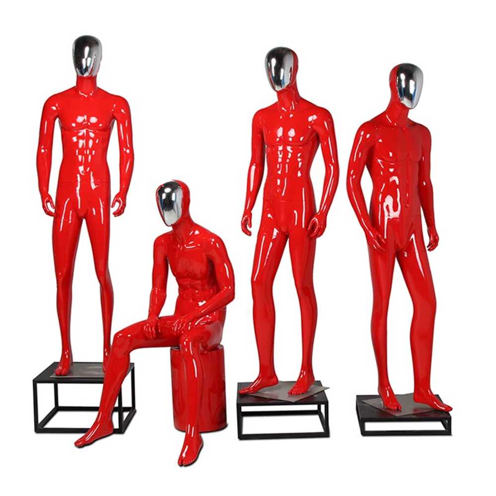 마네킹 남자 전신 옷가게 상품 진열 속옷 운동복 가게 업소 MC-101Y레드(포즈사진참조) - 메인 이미지