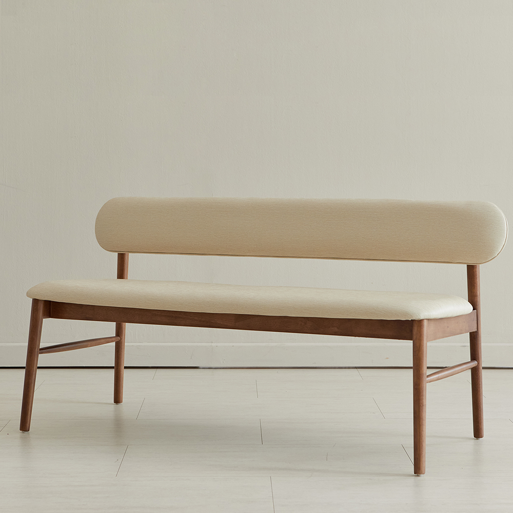 베스트리빙 오슬로 등받이 가죽타입 인테리어 3인 벤치 의자