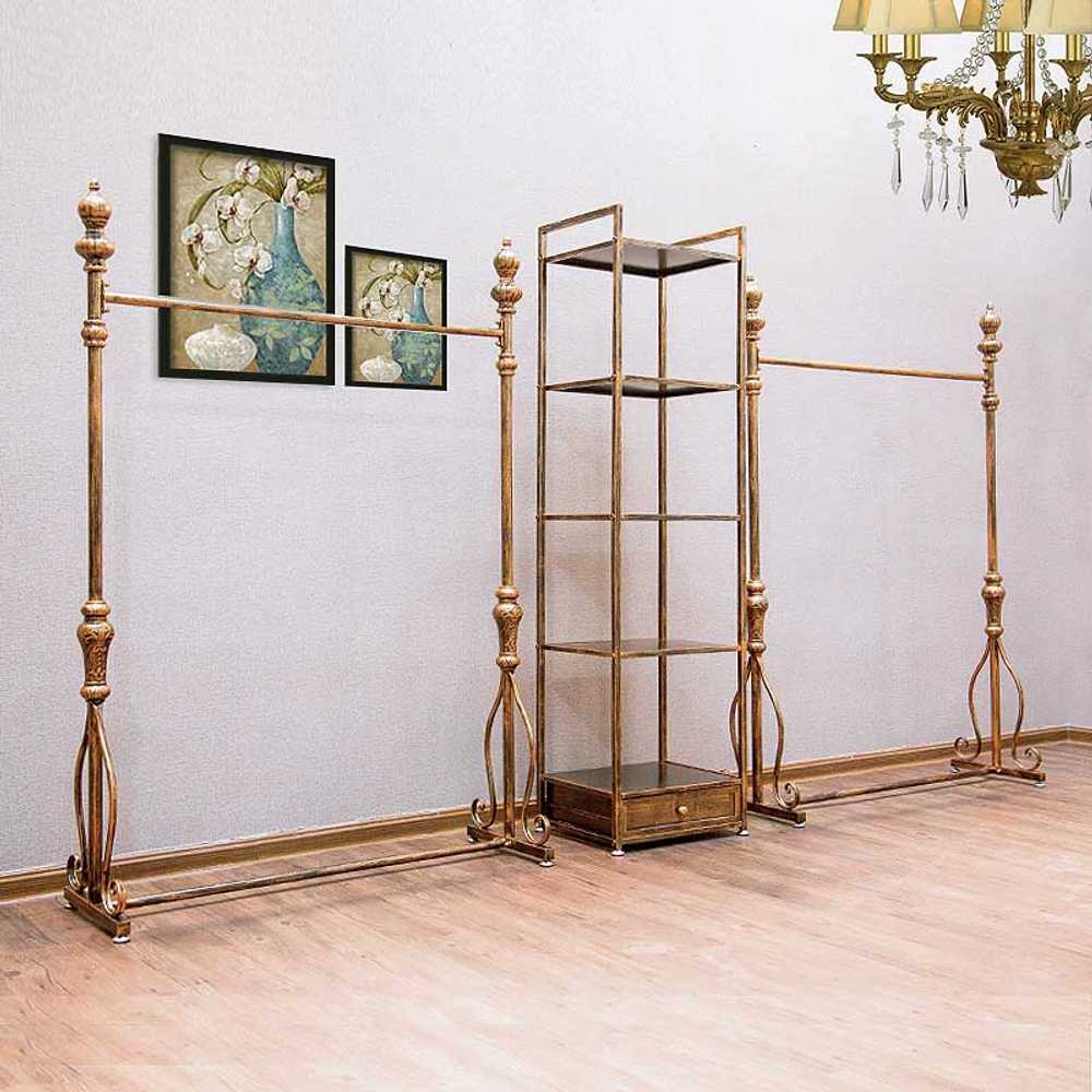 의류매장 골드 행거 스탠드옷걸이 백화점행거 전시 120x175cm - 상세 이미지 3
