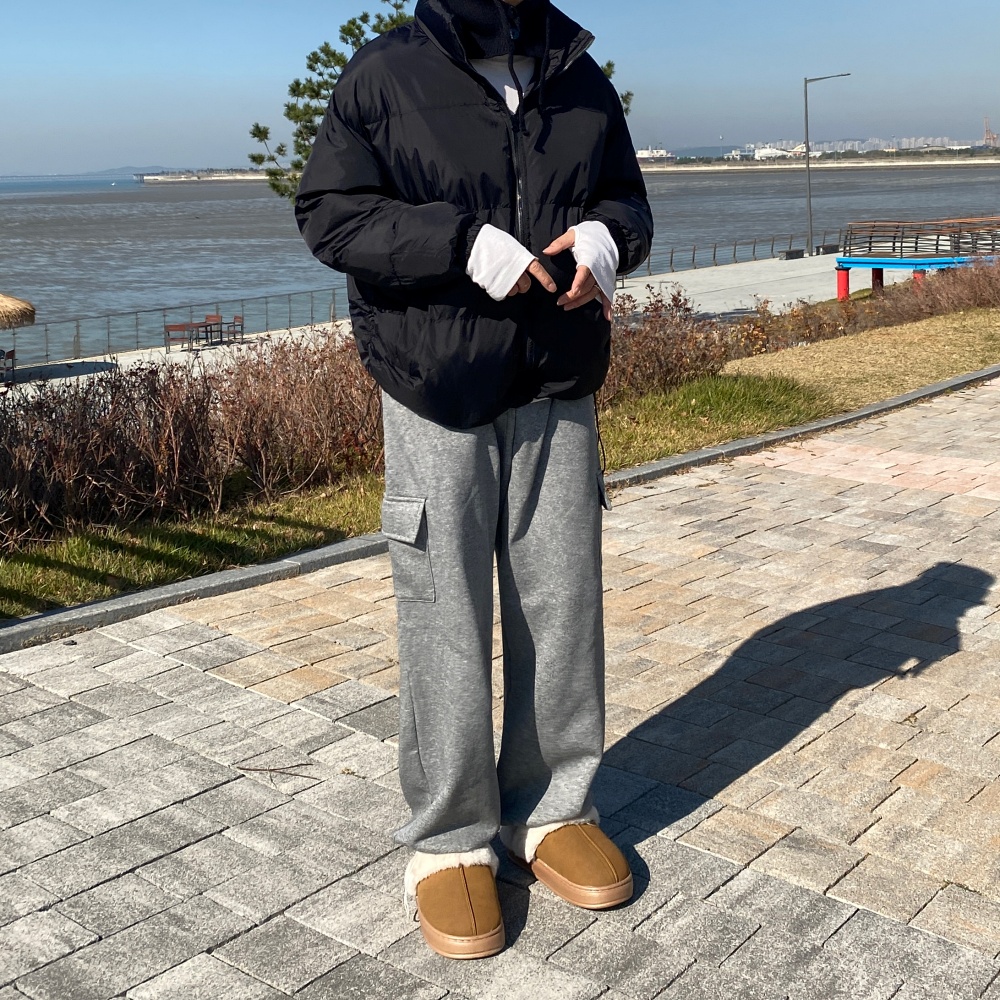 남자기모와이드팬츠 보아털바지 남성융털바지 - 상세 이미지 4
