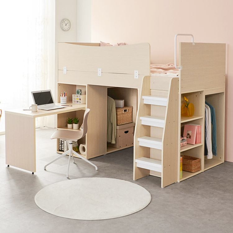 e스마트 코어 낮은 벙커침대 프레임 H1600 책장형