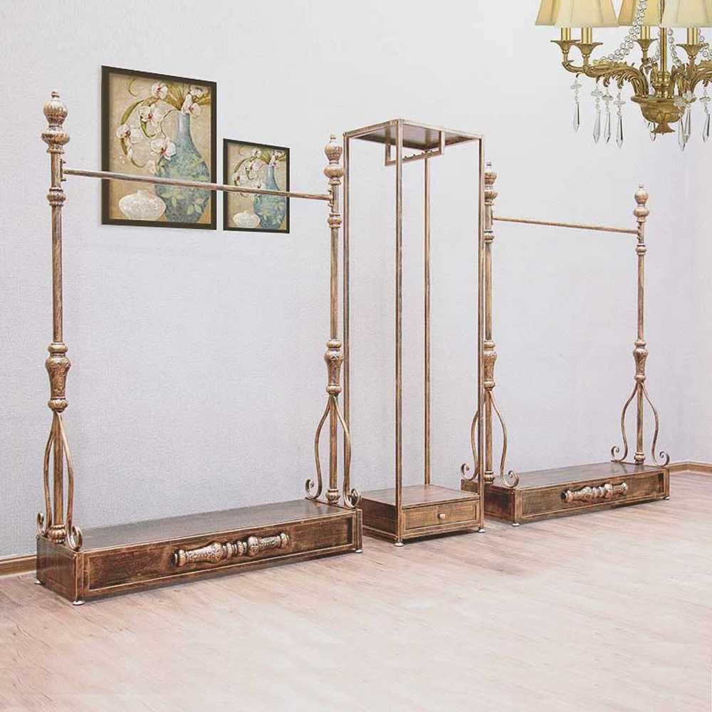 의류매장 골드 행거 스탠드옷걸이 백화점행거 전시 120x175cm - 상세 이미지 5