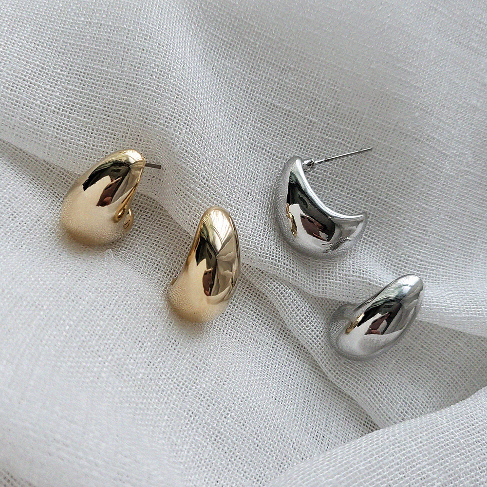 세련된 메탈 콤마 여우란 귀걸이 이미지 6