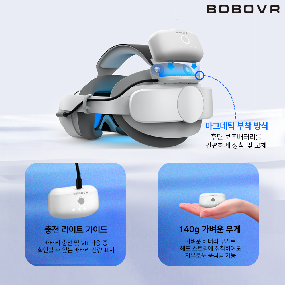 피코4 울트라 악세사리 배터리 헤드 스트랩 BOBOVR P4S - 상세 이미지 3