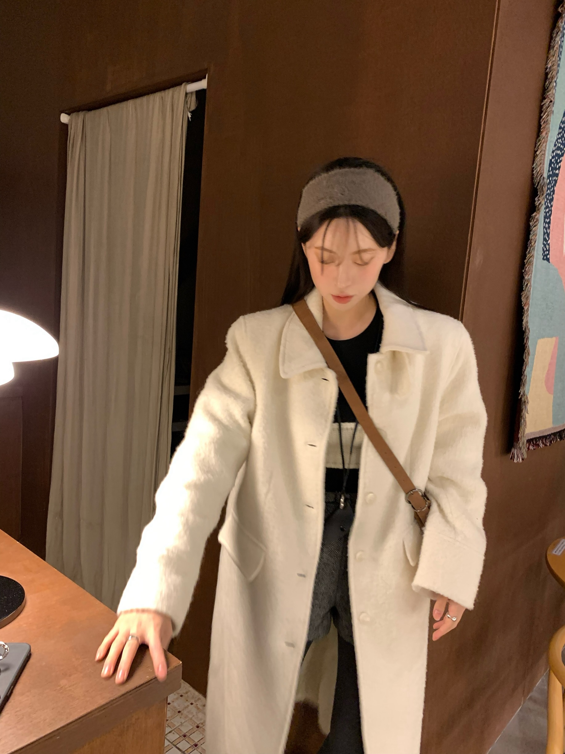 wool 100) monde wool long coat 상세 이미지 35
