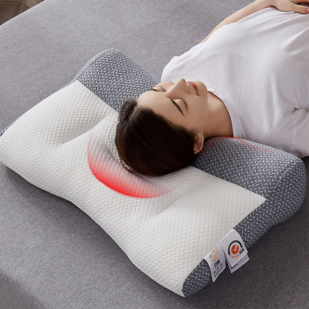 낮은 수면 경추베개 통기성 흡습 어깨 허리 목통증 이완 니트 배게