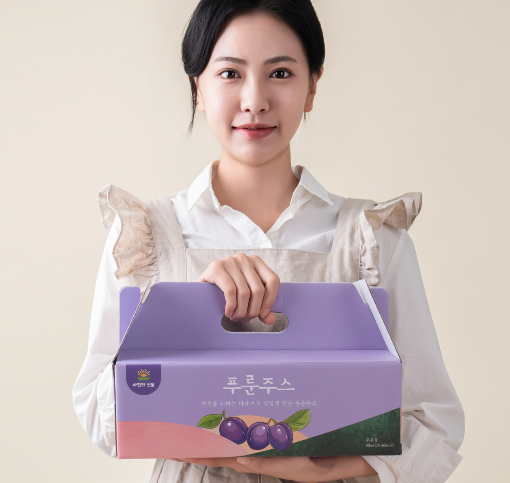 아침의선물 푸룬주스 80ml 20포 아기 임산부 푸른쥬스 100%국내생산 푸룬농축30% - 상품 이미지