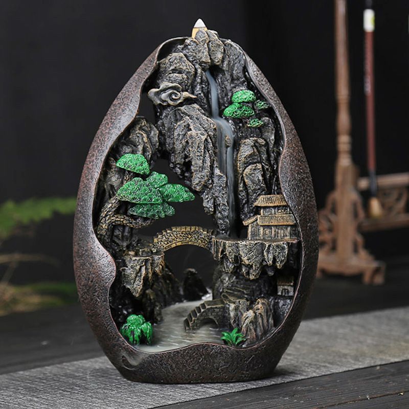 중국 향로 향피우기 향도 인센스 향전 불단 인테리어 장식 22x10x31cm - 상품 이미지