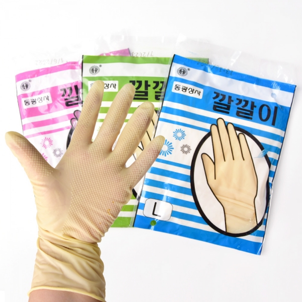 동광 깔깔이 라텍스 미용 장갑 (L,M,S) (선택) - 상품 이미지