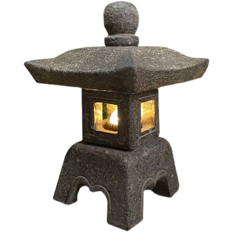 정원 마당 정원석 석등 석탑 돌탑 장식 조경 연못 화단 펜션 가드닝 높이 35cm - 상세 이미지 3